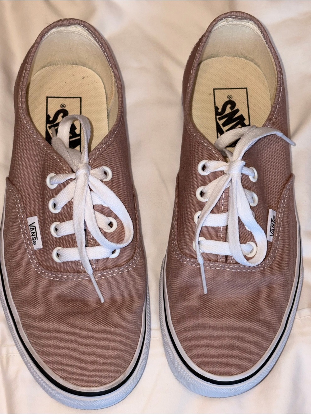 Vans Authentic Canvas Low Top Sneakers Mauve Rose Pink Women’s 7.5 Men’s 6